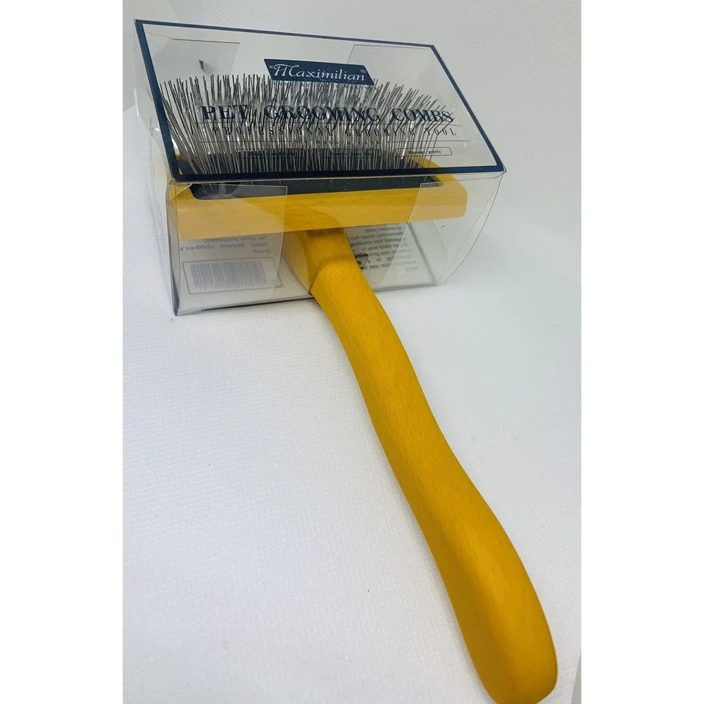 Brush for Dog, Slicker for Grooming, Groomgrip Coating, Yellow , Large NEW!!!